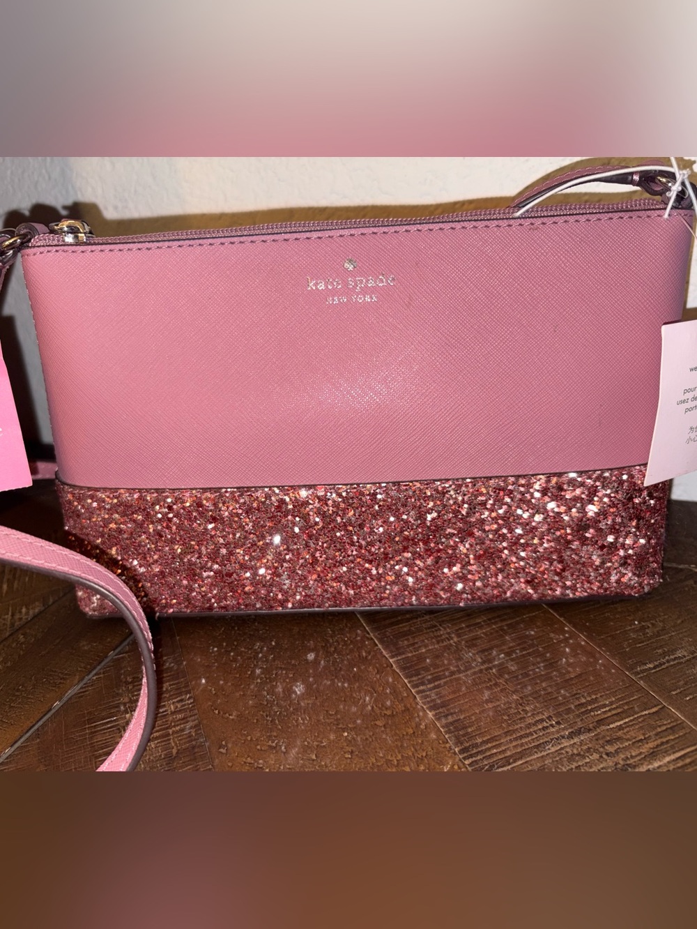 🌸 Kate Spade “Ramey” Glitter Crossbody / Shoulder Bag – NWT 🌸